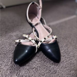 Black Studded Women's Shoes